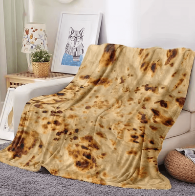 Inspire Curations Burrito Tortilla Flannel Throw Blanket 3 mt 100x130cm