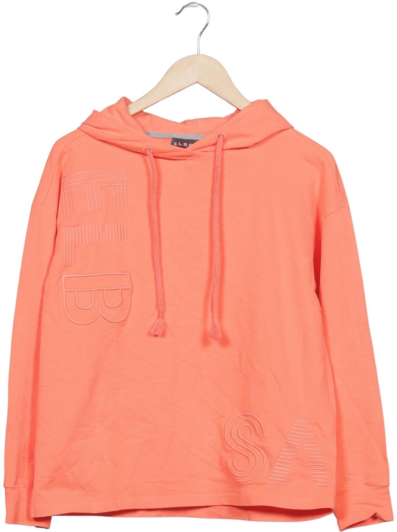 Elbsand Damen Kapuzenpullover, Orange, Gr. S, Elasthan / Baumwolle - Second Hand