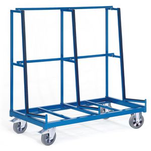 Rollcart Plattenwagen 11-1275, Gummireifen, einseitige Anlage, 1680 x 430mm, Tragkraft 1200kg