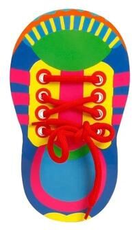 Useful Little Things Shoelace Learning Toy For Kids Fine Motor Skills Educational Activity Board red Shoelace