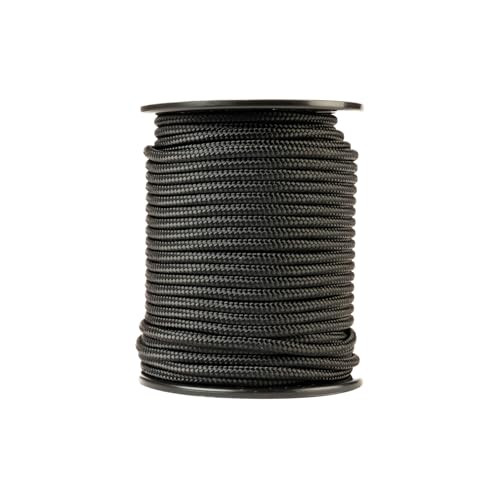 SNURO Nylontouw Zwart - Gevlochten polyamide koord - 6mm - 50m - Breekkracht 622kg