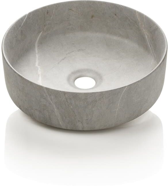 AQA DESIGN Lavabo à poser gris en céramique Gris 36x12x36cm