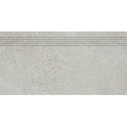 Rako Piazzetta Treppenfliese hellgrau 30x60 cm matt DCPSE788.1