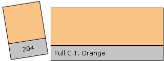 Lee Filter Roll 204 F. C.T. Orange Full C
