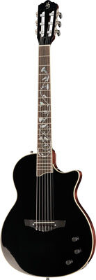 Harley Benton Nashville Nylon Plus Black Schwarz Hochglanz