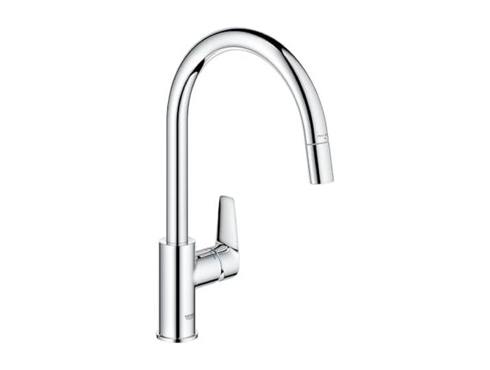 GROHE StartEdge, Küchenarmatur mit ausziehbarer Brause, 360° schwenkbar