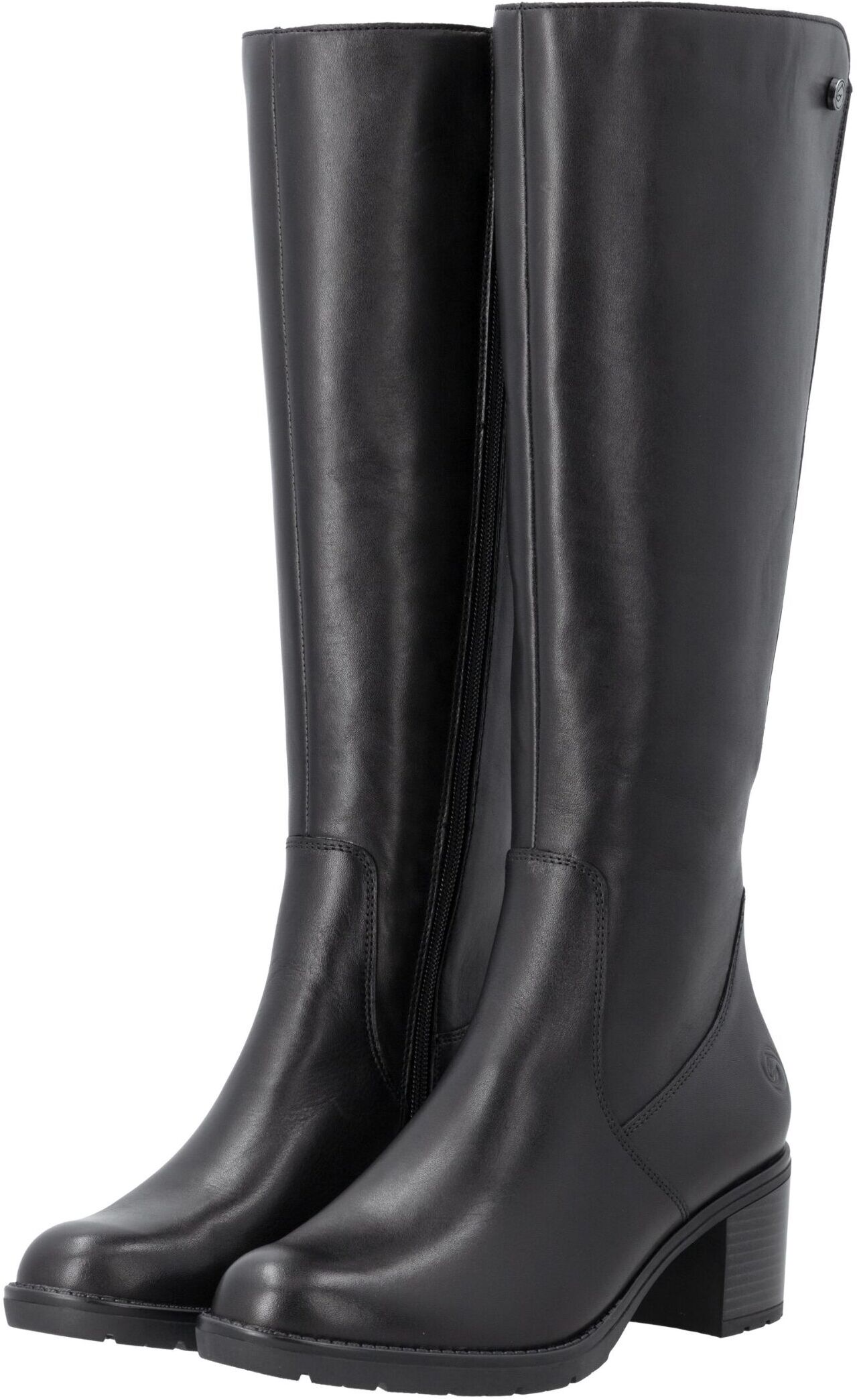 Schnürstiefel REMONTE "Remonte Stiefel Leder", Damen, Gr. 37, schwarz, Leder, Schuhe Schnürstiefel