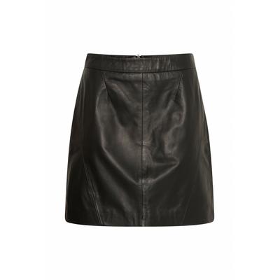 Lederrock B.YOUNG "Damen Lederrock BYDARAN", Damen, Gr. 40, schwarz, Obermaterial: 100% Schafsleder sheepskin., Röcke