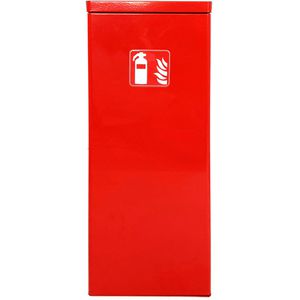Krone Feuerlöscherschrank mit Magnetverschluss, Aufputz, für Feuerlöscher bis 12 kg, rot