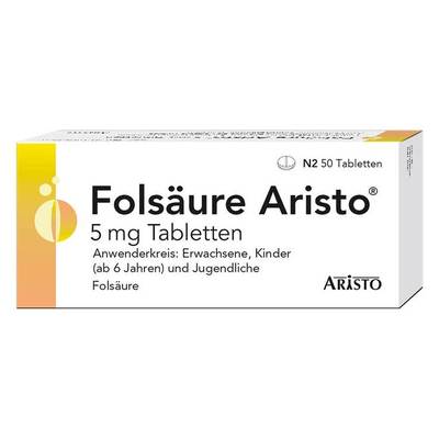 Aristo Pharma GmbH FOLSÄURE ARISTO 5 mg Tabletten 50 St 17896868