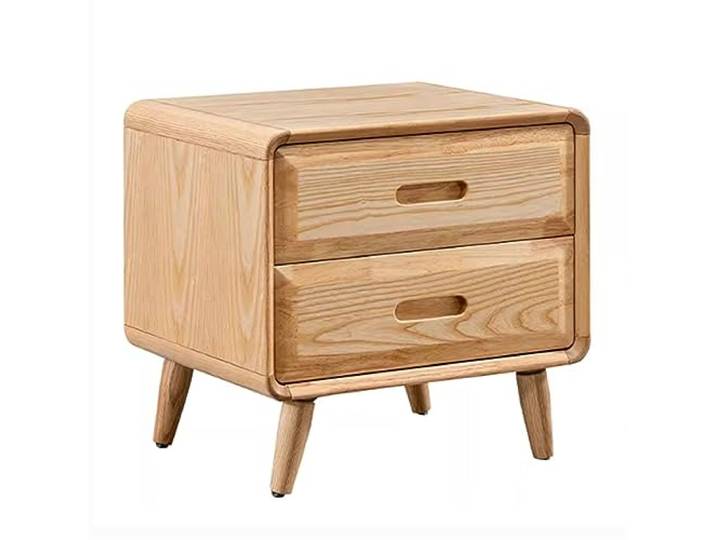 YANG11FAN Vielseitig Minimalistischer Nachttisch aus Holz mit quadratischer Nachttisch mit Stauraum und abgerundeten Ecken