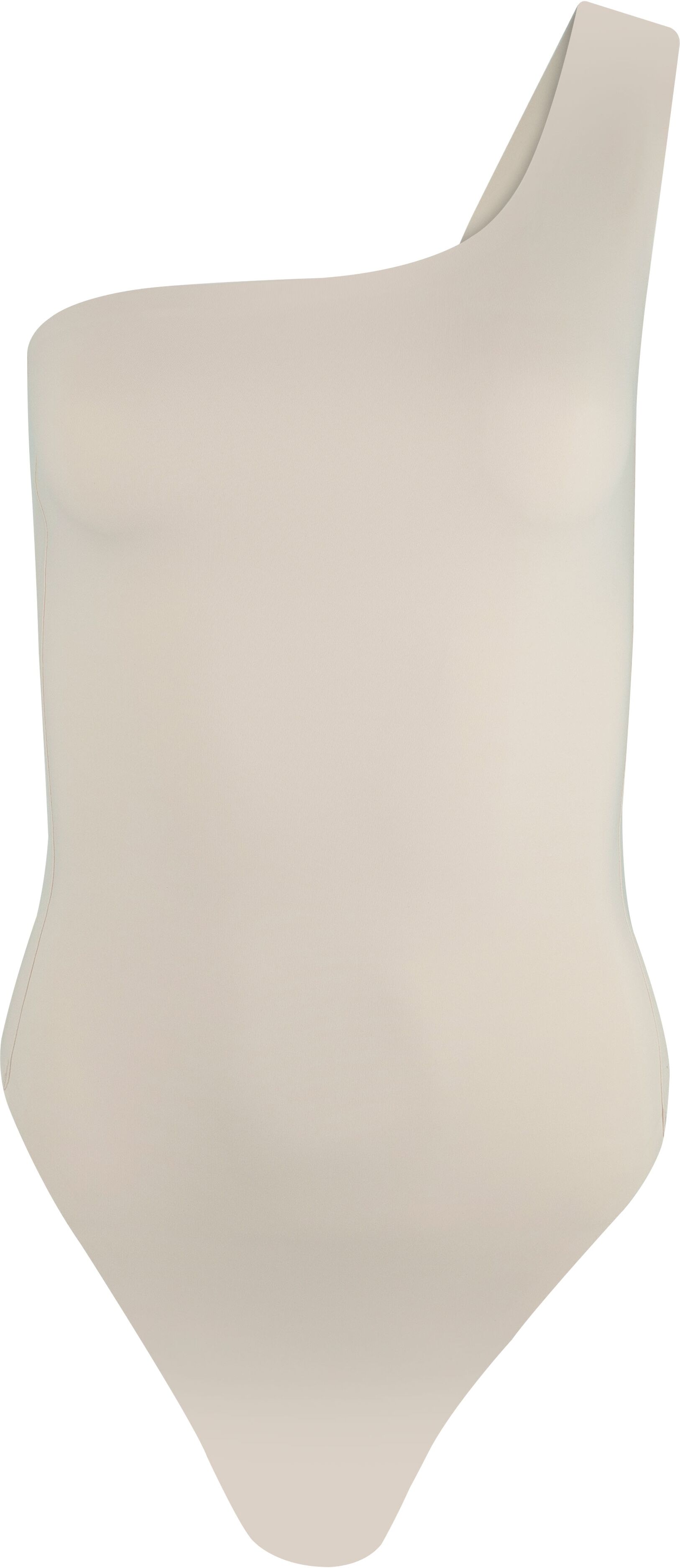 Shaping-Body MAGIC BODYFASHION "Dream One Shoulder Body", Damen, Gr. L, N-Gr, braun (latte), Obermaterial: 83% Polyamid, 17% Elasthan, unifarben, Bodys Shaping-Body, mit asymetrischen Trägern latte L, N-Gr