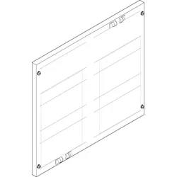 ABN FAP23512N Abdeckplatte 500x450mm 2FB/3RE_NH1 SammelS 40mm für 2xNH1-Trenner, EBM 70mm