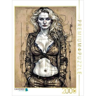 CALVENDO Puzzle Die stille Intensität, inspiriert von Egon Schiele | 2000 Teile Lege-Größe 90x67cm Foto-Puzzle für glückliche Stunden