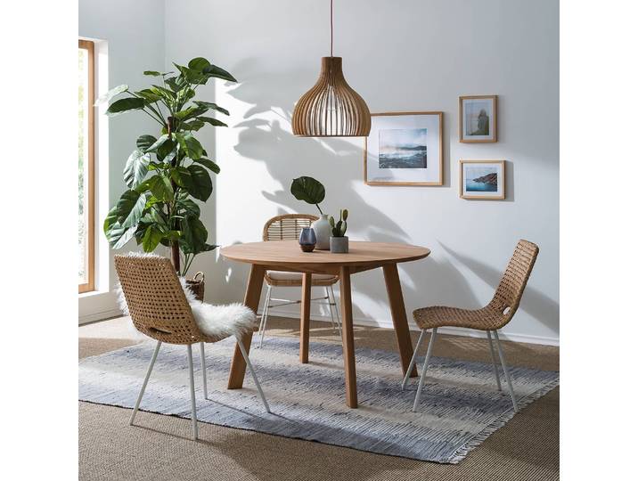 Table MooraWOOD Ø 120cm Beige/Marron/Hêtre Hêtre