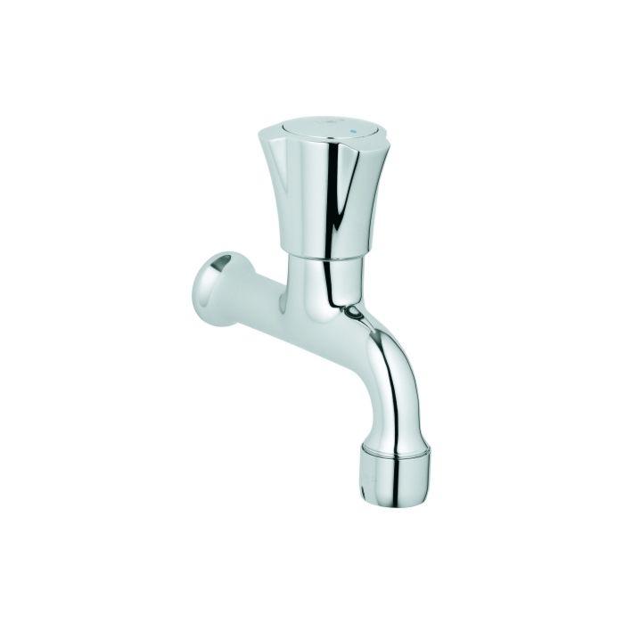 Grohe Costa Auslaufventil 30098001 chrom, starrer Rohrauslauf, Markierung blau