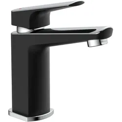 B2, Waschtischarmatur, Chrom/Schwarz, Waschtischarmatur, Wasserhahn Bad, Badarmaturen, Duscharmatur, Waschbecken