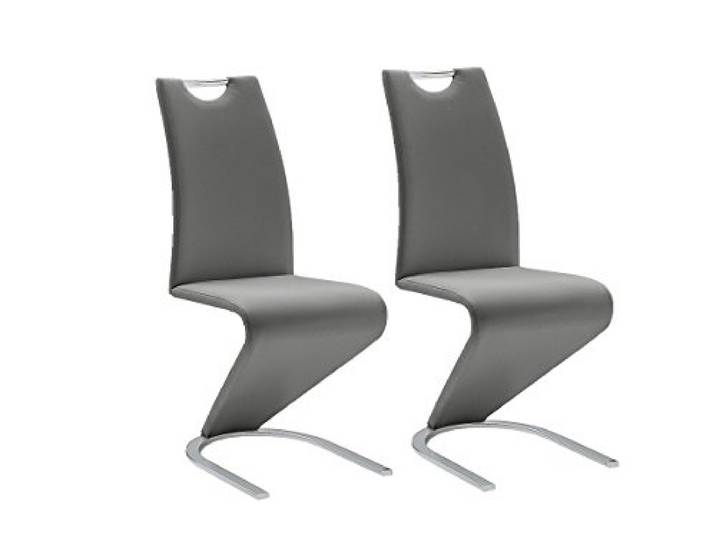 Robas Lund Esszimmerstühle 2er Set Schwingstuhl Grau, Esszimmerstuhl Stuhl Amado, 62.0 x 45.0 x 102.0 cm