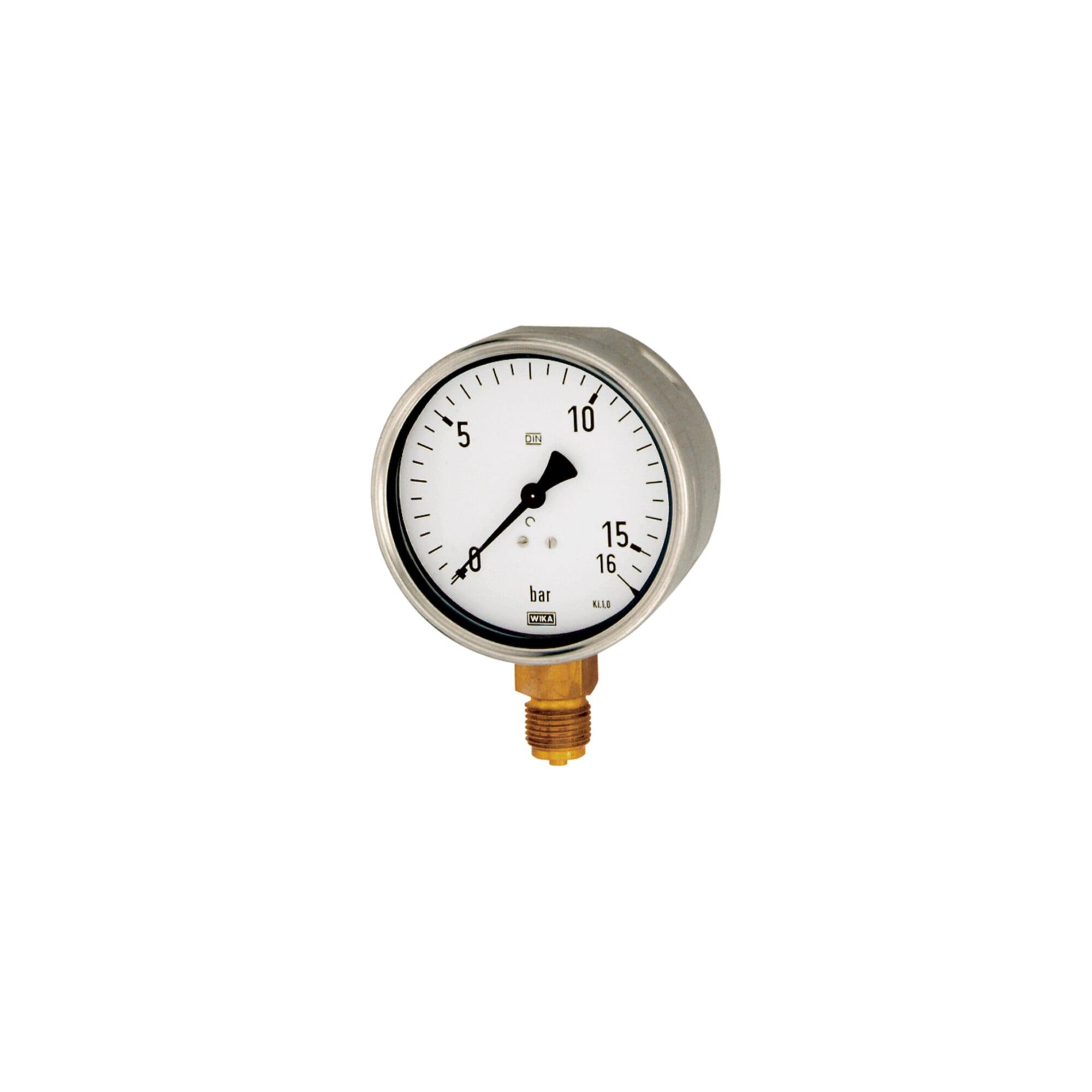 Riegler Manometer, Robustausführung, G 1/2 unten, 0 - 400,0 bar, Ã˜ 100 (515)