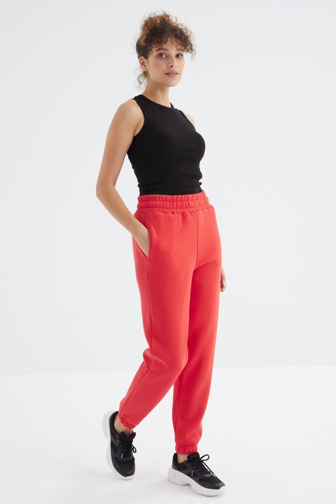Hochtaillierte Fleece-Jogginghose für Damen