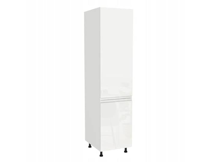 Laclar FREZO Küchen-Hochschrank - Grifflos - Soft-Close - Modern - Vielseitiger Stauraum für Ihre Küche - 50x58x197 cm - Weiß, Front: Hochglanz Weiß grifflos