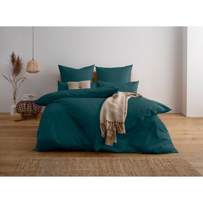 Bettwäsche OTTO HOME "Luisa", grün (petrol), B/L: 155cm x 220cm, 1 Stk., 1 Stk., Perkal, B/L: 80cm x 80cm, 2, Perkal, Obermaterial: 100% Baumwolle, Bettwäsche, Bettwäsche, 4 Qualitäten für dein perfektes Schlafgefühl (von Komfort bis Premium)