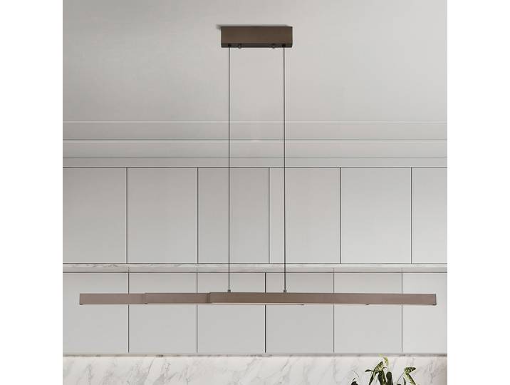 Suspension LED Linéaire 6 x 45 x 150cm Marron/Marron clair Aluminium, laqué Acrylique LED Module LED