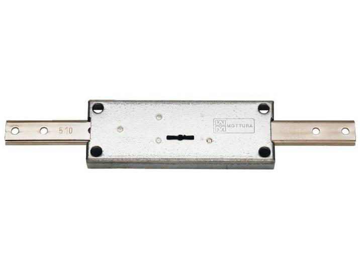 Mottura - Serrure De Rideau Métallique Centrale Sorties De Tringle Plates À Double Panneton Zingué – 45850