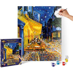 Schipper 609130359 Malen-nach-Zahlen Premium, ab 14 Jahre, Nachtcafé, 40 x 50 cm