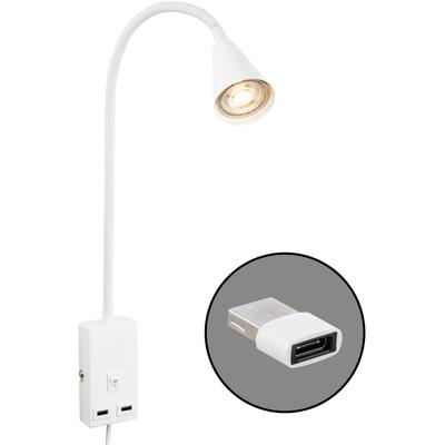 BRILONER LEUCHTEN Nachttischlampe "JUSTRA Tischlampe", weiß, Leuchten