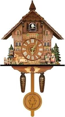 Discount Dollar Deals Wooden Hanging Wall Clock, Bird Alarm Clock, Cuckoo Clocks For Home Kids Room Decoration cuckoo 010