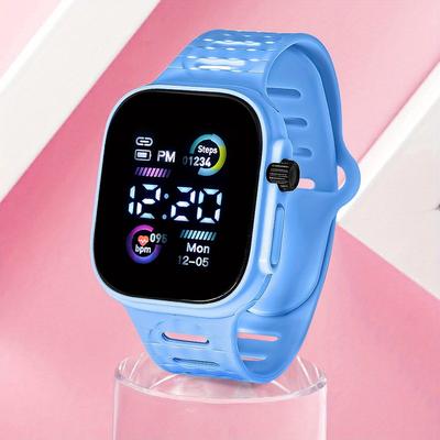 USA Free Shipping Shop ActiveGlow Digital Sports Watch For Men & Women With LED Night Light And Water Resistant Design blue