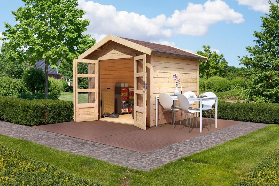 KARIBUHOLZT Aumund 3 naturbelassen,2,44x2,44x2,42m 16904955