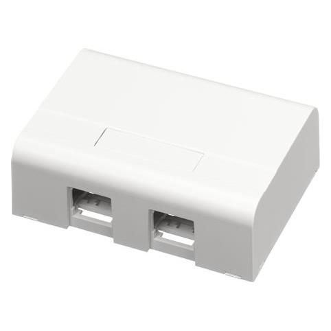 LK Montageboks Softline 1½ modul For 2 stk. Actassi konnektor Farve: hvid (AAK588D6042)