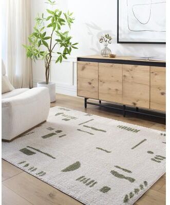 Livabliss Fossay Shag Modern & Contemporary Stripe Washable Area Rug