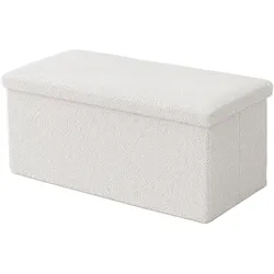 Relaxdays, Sitzbank, Sitzbank aus Teddystoff (38 cm)