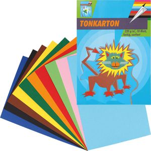 Böttcher-AG Fotokarton A4, 10 Farben sortiert, 220g/m², 10 Blatt