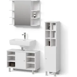BADMÖBEL-SET Fucino, Weiß, 3-teilig
