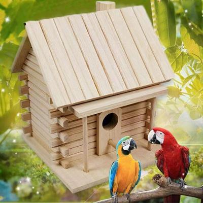 Friendly Fresh Finds Hanging Bird Nest Wooden Birdhouse For Outside Bird Cage Accessories Home Garden Decoration Hanging Bird Nest Wooden Birdhouse For Outside Bird Cage Accessories Home Garden Decoration