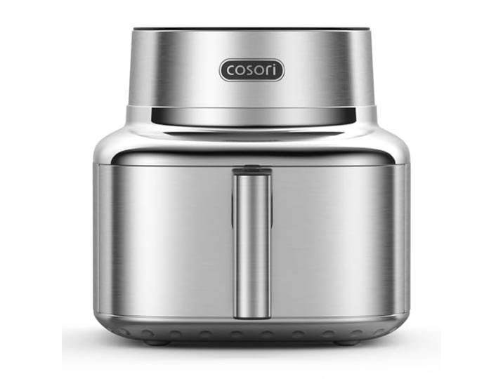 Cosori Iconic Airfryer 6\,2L Acier Inoxydable en Revêtement Céramique Sans PFAS\, Silencieux\, Moteur DC 5 Vitesses\, 7 Functions\, 50+ Recettes\, Compatible Lave-vaisselle\, WIFI Connexion