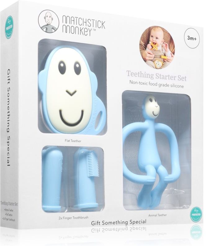 Matchstick Monkey Starter Set Monkey Light Blue coffret cadeau pour enfant 3m+ 1 pcs