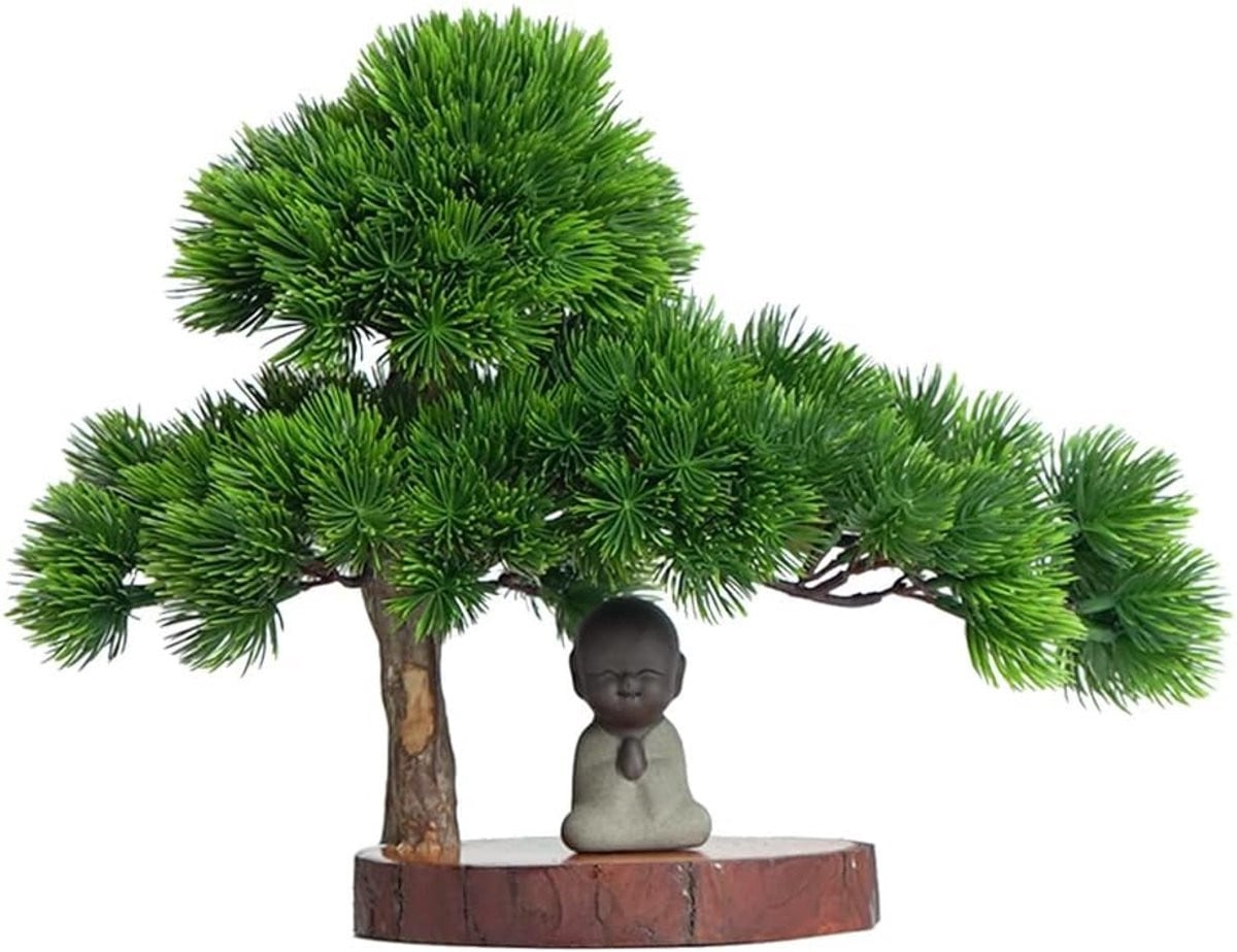 Naturele kunstboom met keramische pot voor interieurdecoratie