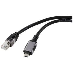 Renkforce USB, Netzwerk Adapterkabel [1x USB-C® Stecker - 1x RJ45-Stecker] 3.00 m Aluminium-Stecker RF-6055780