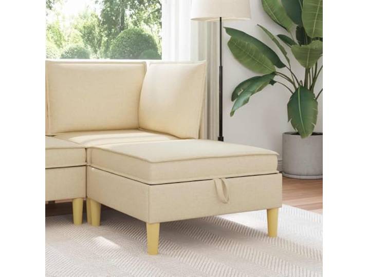 pokgdf Stoff Hocker mit Stauraum Quadratisch Modernes Design, Robuster Holzrahmen, Schaumstoffpolsterung, Pflegeleichte Oberfläche