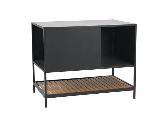 Brafab Meuble bas de cuisine d extérieur Prep 110x90x70 cm Noir'