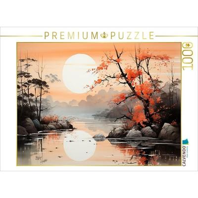 CALVENDO Puzzle Sonnenuntergang am See | 1000 Teile Lege-Größe 64x48cm Foto-Puzzle für glückliche Stunden, Sonstige von , Calvendo Puzzle