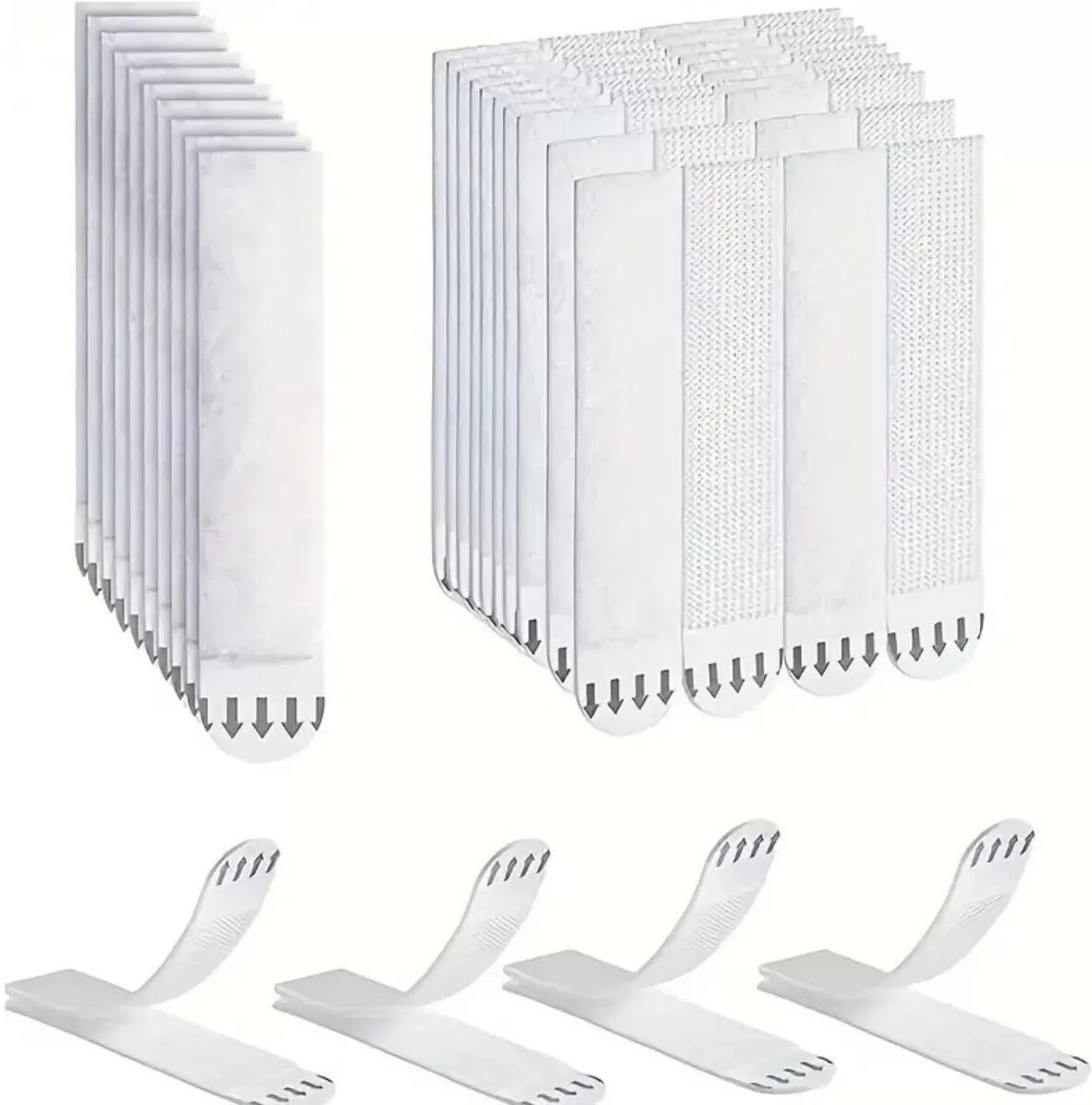 INF Abnehmbare Klebestreifen Klettverschluss - 19x92mm, 12 Paare/Packung
