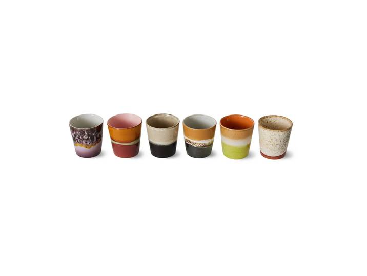 HKliving Mug 70’s lot de 6 Soil