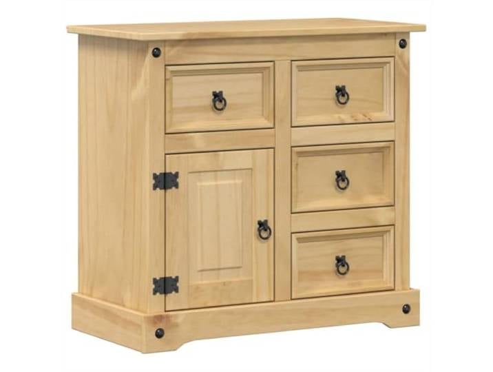 GKMBCVDFR Sideboard 80x40x75 cm Massivholz Kiefer Mit Schubladen und Fach, Metallgriffen, vielseitig als Kommode oder Anrichte nutzbar