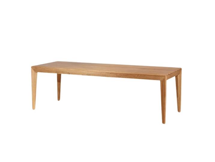 Table rectangulaire en chêne, 10 couverts beige